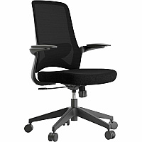 Eurotech Swivel-Tilt Chair Black Seat Color - Fabric Seat Material - Black Back Color - Mesh Back Material - Black Frame Color - 5-star Base - Black - Armrest - 1 Each (RYZE)