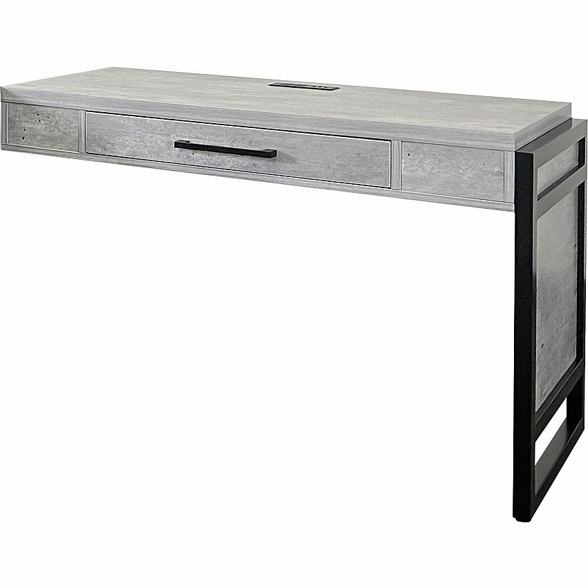 Martin Mason Concrete Laminate Unit 31" Height x 48" Width x 21" Depth - Total Drawer(s): 1 - Material: Laminate - Finish: Stone, Concrete - Grommet, AC Power Outlet, USB Outlet - For Desk - 1 Each (IMMN386RCR)