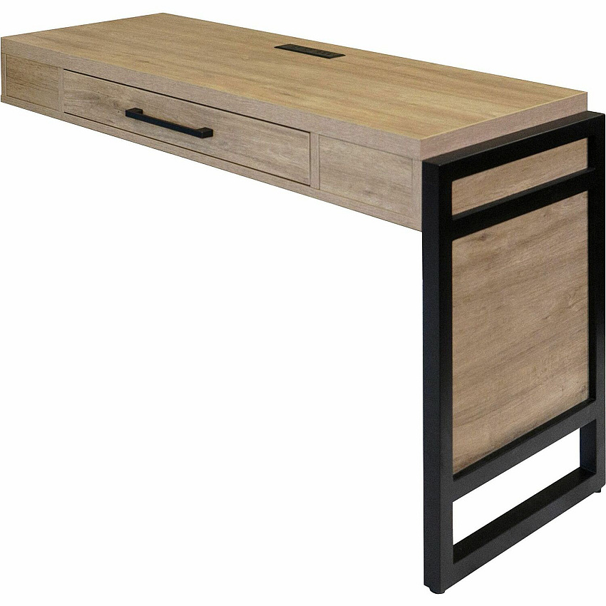 Martin Mason Monarca Laminate Unit 31" Height x 48" Width x 21" Depth - Total Drawer(s): 1 - Material: Laminate - Finish: Monarca Natural, Wood - Grommet, AC Power Outlet, USB Outlet - For Desk - 1 Each (IMMN386RMR)