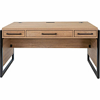 Martin Mason Monarca Laminate Unit 31" Height x 60" Width x 30" Depth - Total Drawer(s): 3 - Material: Thermofused Laminate (TFL) - Finish: Monarca, Wood - Storage Drawer, Center Drawer, Cable Management, Grommet, Durable, Long Lasting, AC Powe (IMMN384M)