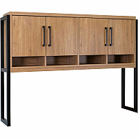 Martin Mason Monarca Laminate Unit 47.5" Height x 66" Width x 12" Depth - 4 Door(s) - 2 Adjustable Shelf(ves) - Material: Thermofused Laminate (TFL) - Finish: Monarca Natural, Wood - Open Storage, Durable, Long Lasting - For Office Supplies, Do (IMMN682M)