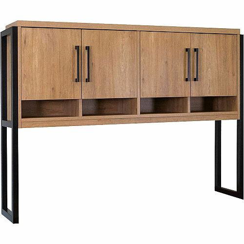 Martin Mason Monarca Laminate Unit 47.5" Height x 66" Width x 12" Depth - 4 Door(s) - 2 Adjustable Shelf(ves) - Material: Thermofused Laminate (TFL) - Finish: Monarca Natural, Wood - Open Storage, Durable, Long Lasting - For Office Supplies, Do (IMMN682M)