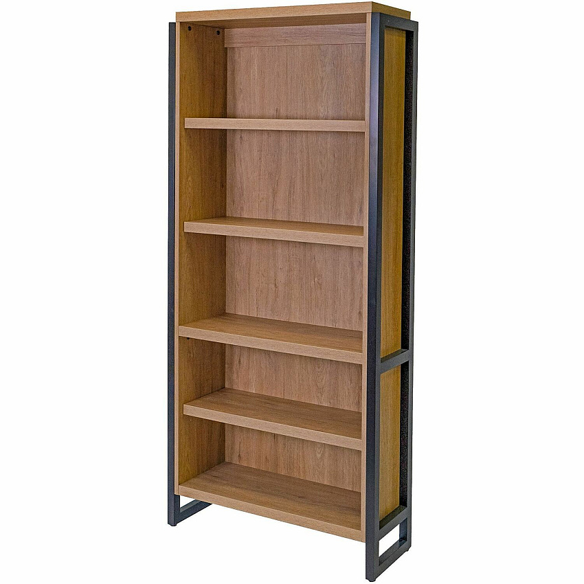 Martin Mason Monarca Laminate Unit 78" Height x 36" Width x 12" Depth - 4 Shelve(s) - 3 Adjustable Shelf(ves) - Material: Thermofused Laminate (TFL) - Finish: Monarca Natural, Wood - Durable, Long Lasting - For Storage, Display, Stationary, De (IMMN3678M)