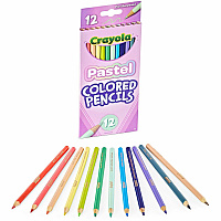 Crayola Presharpened Colored Pencils 3.3 mm Salmon, Apricot, Spring Green, Sea Green, Periwinkle, Sand, Unmellow Yellow, Cool Mint, Cornflower, Purple Mountains Majesty, Slate Lead - 12 Each (682030)