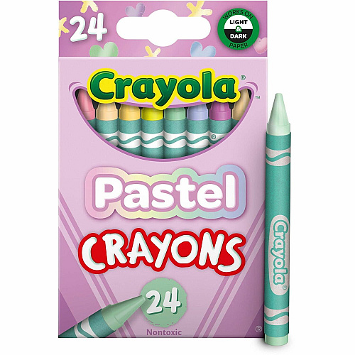 Crayola Regular Size Crayon Sets Regular - For All Ages - Pastel - 24 Each (521835)