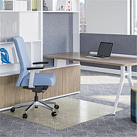 Deflecto OceanMat Chairmat Low Pile, Commercial, Carpeted Floor, Chair - 60