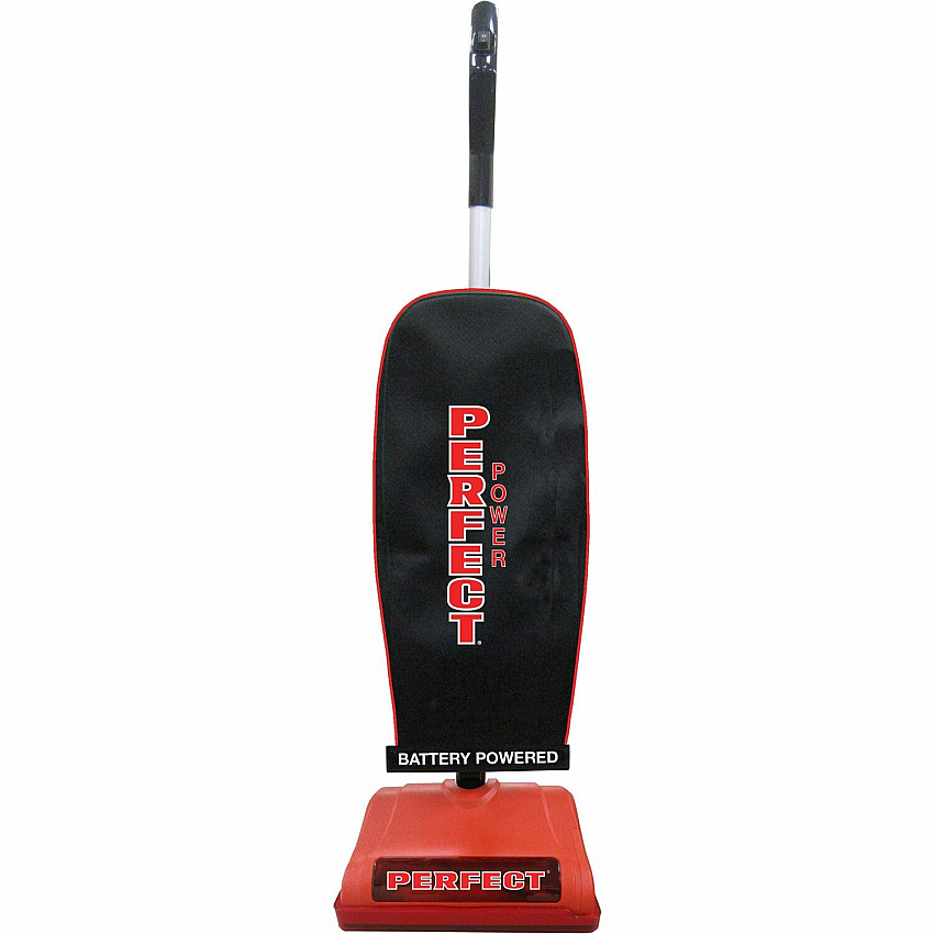 V.A.C. Battery-Operated Upright Vacuum Brushroll - 12" Cleaning Width - Carpet, Bare Floor - HEPA - Battery - Battery Rechargeable - 48 V DC - Black, Red - 1 Each (P111)
