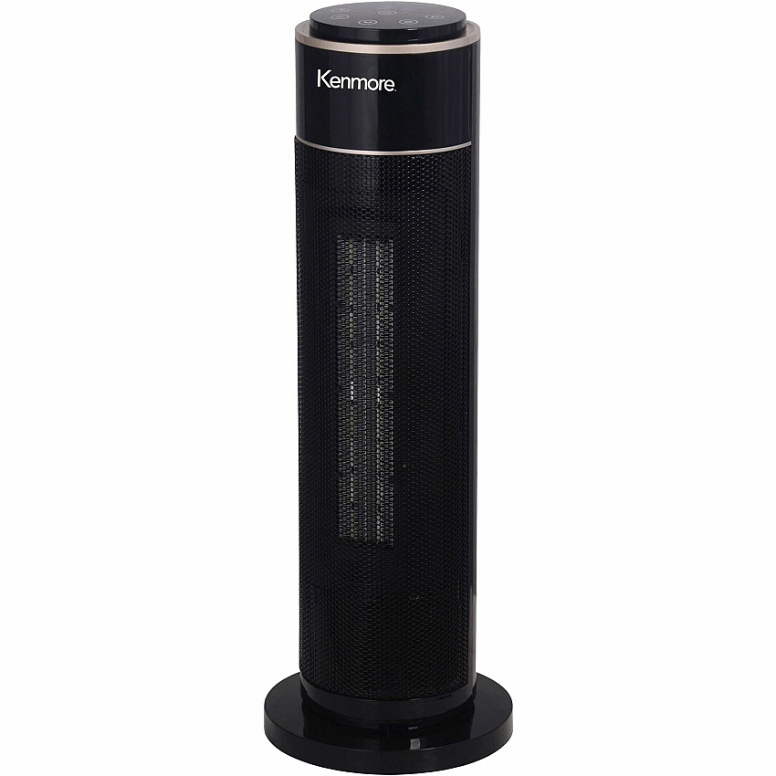 ESM 21" Oscillating Tower Heater 2 x Heat Settings - Timer - Remote Control - Oscillation - Office, Room, Living Room - Tower - Black (KM65010BK)