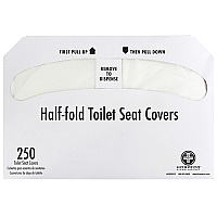 Recycled Toilet Seat Covers, Half-fold, White, 250/pk, 20 Pks/cs, Case Of 5000 (RP-5000)