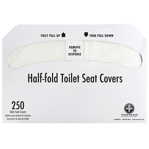 Recycled Toilet Seat Covers, Half-fold, White, 250/pk, 20 Pks/cs, Case Of 5000 (RP-5000)