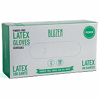 BLUZEN Powder-Free Latex Gloves 4 mil Thickness - Small Size - Latex - Off White - Comfortable - For Healthcare, General Purpose - 100/Box - 10 / Carton (LAT101SCT)