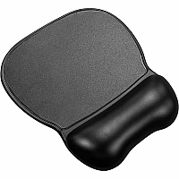 Compucessory Soft Skin Gel Wrist Rest & Mouse Pad 1" Height x 8.50" Width x 9.50" Depth - Black - Gel - Anti-slip - Mouse - 1 Each (23729)