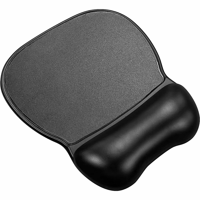 Compucessory Soft Skin Gel Wrist Rest & Mouse Pad 1" Height x 8.50" Width x 9.50" Depth - Black - Gel - Anti-slip - Mouse - 1 Each (23729)
