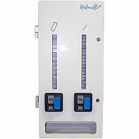 Impact Products Dual Vendor Hygiene Dispenser 29.3" Height x 14.2" Width x 6.9" Depth - White - Metal, Steel - 1 Each (T004100)