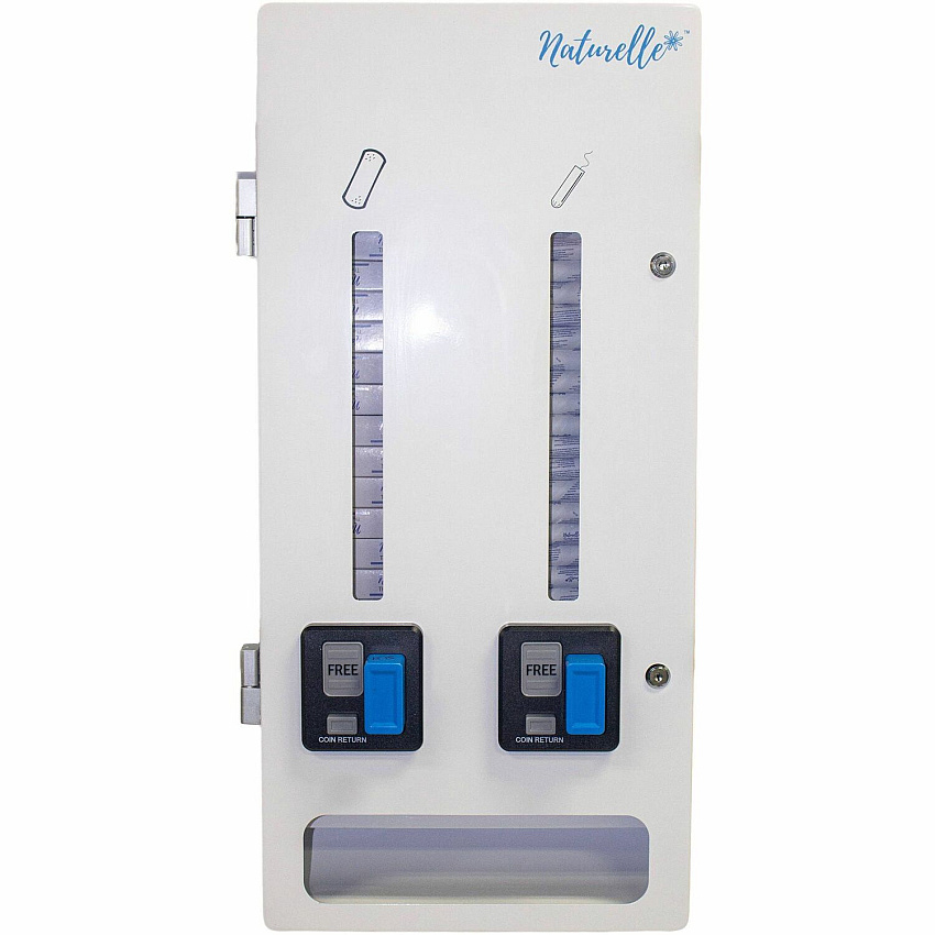 Impact Products Dual Vendor Hygiene Dispenser 29.3" Height x 14.2" Width x 6.9" Depth - White - Metal, Steel - 1 Each (T004100)