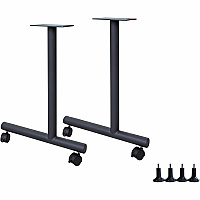 Lorell Invent Training Table Components Black C-leg Base - 2 Legs - 28.50