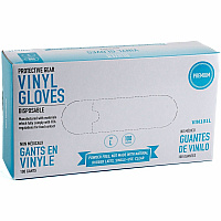 BLUZEN Powder-Free Vinyl Gloves 4 mil Thickness - Large Size - Vinyl - Clear - Comfortable - 100/Box - 10 / Carton (VIN101LCT)