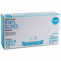 BLUZEN Powder-Free Vinyl Gloves 4 mil Thickness - Small Size - Vinyl - Clear - Comfortable - 100/Box - 10 / Carton (VIN101SCT)