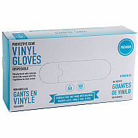 BLUZEN Powder-Free Vinyl Gloves 4 mil Thickness - Medium Size - Vinyl - Clear - Comfortable - 100/Box - 10 / Carton (VIN101MCT)