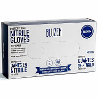 BLUZEN Extra-Strength Nitrile Gloves 4 mil Thickness - Chemical Protection - Small Size - For Right/Left Hand - Nitrile - Blue - Durable, Comfortable, Extra Strength, Snug Fit, Chemical Resistant - 100/Box - 10 / Carton (NIT103SCT)
