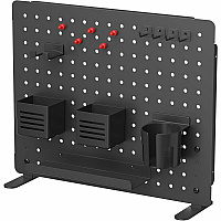 Kantek Pegboard Organizer 17.40" Height x 21.50" Width x 3.80" Depth - Under Desk, Desktop - Black - Powder Coated Steel, Steel - 1 Each (PBS120B)