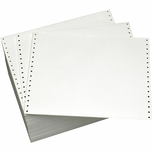Domtar Continuous Forms 92 Brightness - 11" x 14 7/8" - 20 lb Basis Weight - Green Bar, Chlorine-free, Acid-free, Archival-safe, Unperforated, Break-free, Single Ply - White, Green - 2700 Sheets - 2700 / Carton (141107)