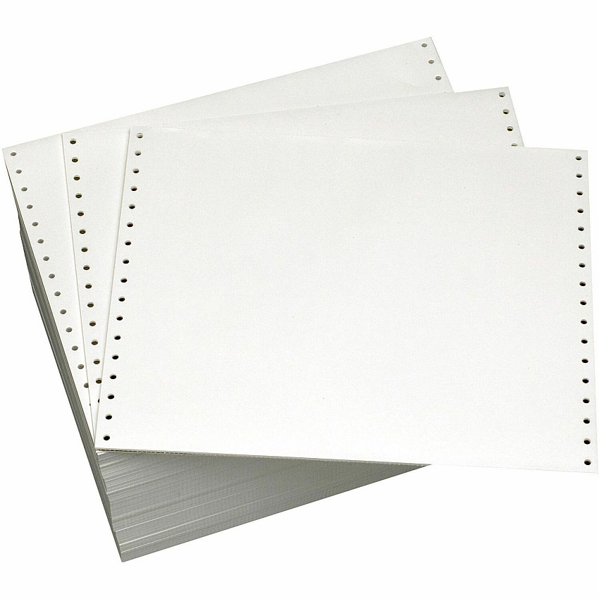 Domtar Continuous Forms 92 Brightness - 11" x 14 7/8" - 20 lb Basis Weight - Green Bar, Chlorine-free, Acid-free, Archival-safe, Unperforated, Break-free, Single Ply - White, Green - 2700 Sheets - 2700 / Carton (141107)