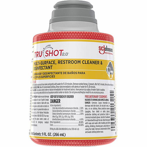 TruShot 2.0 Multi-Surface, Restroom Cleaner & Disinfectant For Multipurpose, Multi Surface - Concentrate - 9 fl oz (0.3 quart) - Easy to Use, Spill Resistant - Clear Cartridge - 1 Each (379850)