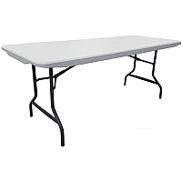 Iceberg Commercial Folding Table Powder Coated Gray Round Tube Leg Base - Contemporary Style - 4 Legs - 1000 lb Capacity - 72