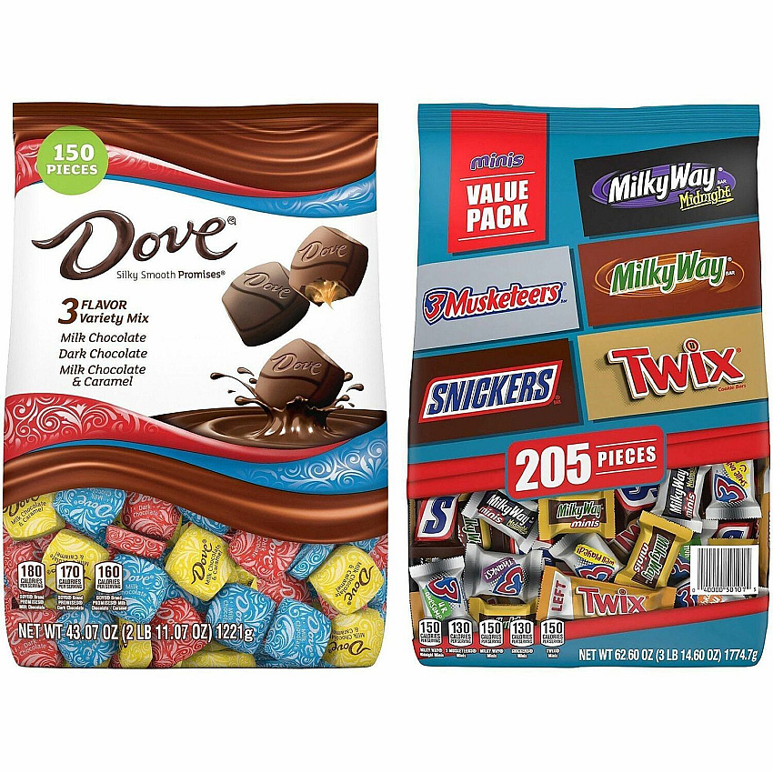 Mars Promises Chocolate Variety Mix Assorted, Chocolate - Individually Wrapped - 2 / Carton (60004056)