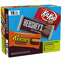 Hershey Chocolate Assortment Milk Chocolate, Peanut Butter - 18 / Carton (24600349)