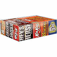 Hershey Chocolate Assortment Milk Chocolate, Peanut Butter, Milk Chocolate with Almond - 2.81 lb - 30 / Carton (24600031)