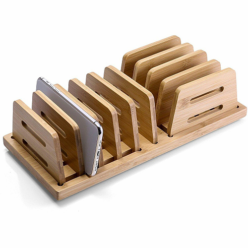 Officemate Bamboo Small File Sorter 9 Compartment(s) - 3.80" Height x 13" Width x 5.90" Depth - Stackable - Adjustable Compartment, Stackable, Durable - Natural Wood Grain - Bamboo - 1 Each (71003)