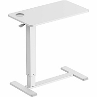 Kantek Mobile Pneumatic-Lift Side Desk/Table Laminated Top - 15 lb Capacity - Height Adjustable - 28