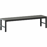 Lorell Faux Wood Outdoor Bench 17.8" Height x 72" Width x 17.8" Depth - Material: Faux Wood, Polystyrene - Finish: Gray - Sturdy, Easy to Clean - For Outdoor (LLR42670)