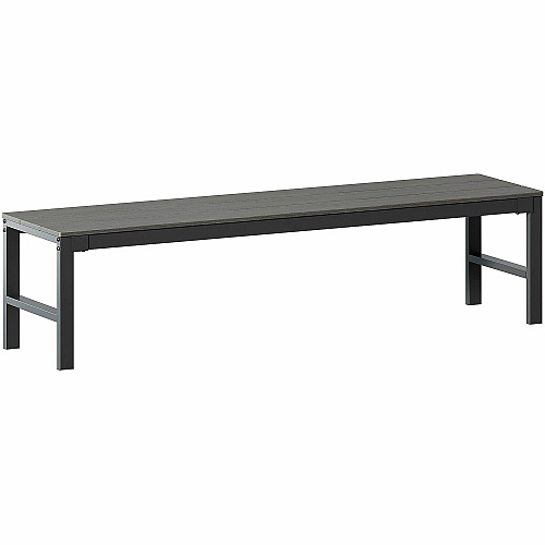 Lorell Faux Wood Outdoor Bench 17.8" Height x 72" Width x 17.8" Depth - Material: Faux Wood, Polystyrene - Finish: Gray - Sturdy, Easy to Clean - For Outdoor (LLR42670)