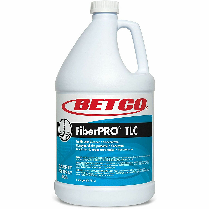 Betco FiberPro TLC Cleaner For Carpet, Fabric, Upholstery - Concentrate - Liquid - 128 fl oz (4 quart) - 13 pH - Pleasant Scent - Non-flammable, Low Foaming, Pleasant Scent, Water Soluble - Straw Bottle - 4 / Carton (4060400)
