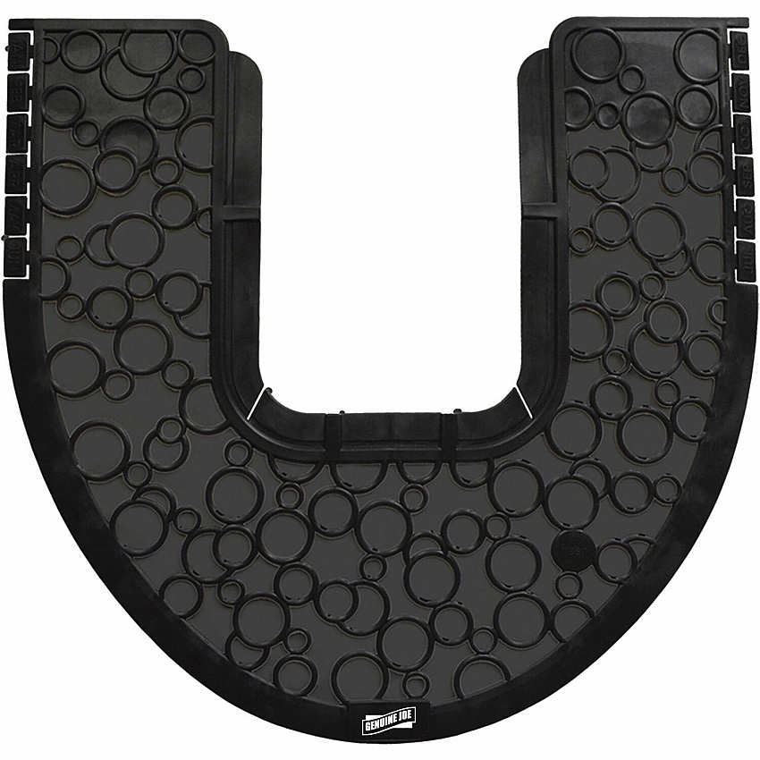Genuine Joe Deodorizing Urinal Mats Urinal, Restroom - 18.75" Width x 20.380" Depth - Black - 6 / Carton (GJO85201)