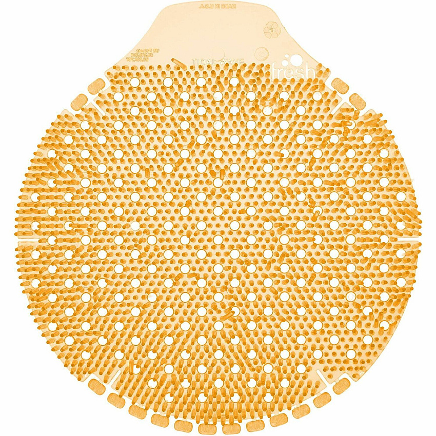 Fresh Products Tidal Wave Urinal Screens Lasts upto 60 Days - Splash Reducer, Odor Control - 6 / Box - Orange (TWDS36SS)