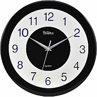 Victory Light 12" Tempus Wall Clock Quartz - Black Case (TC1236728B)
