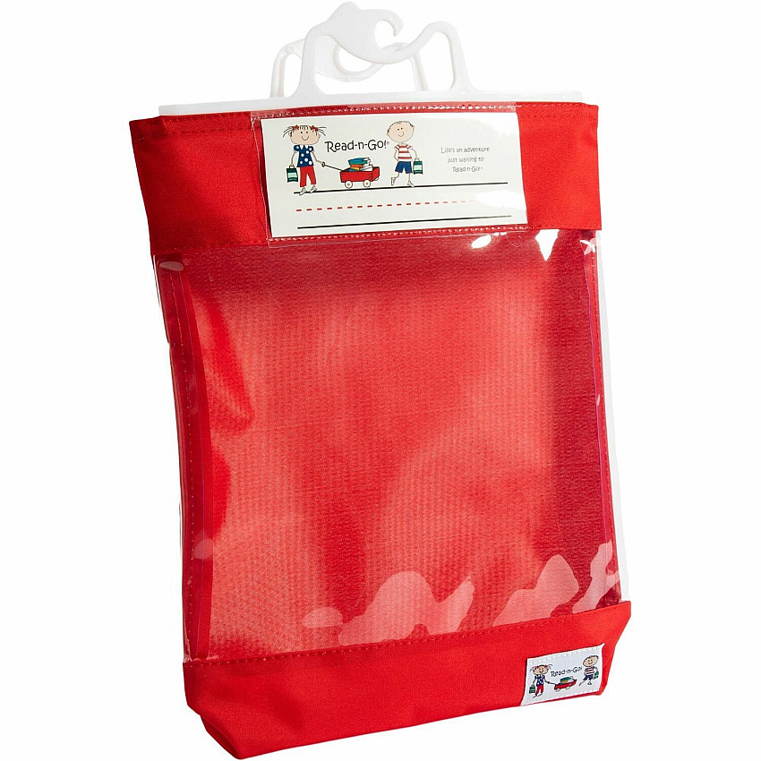 Seat Sack 10-Count Read-n-Go Book Baggie Bundle 10.50" Width x 2" Depth - Apple Red - Poly Cotton - Classroom, School - 1 Carton (10080BUNDLE)