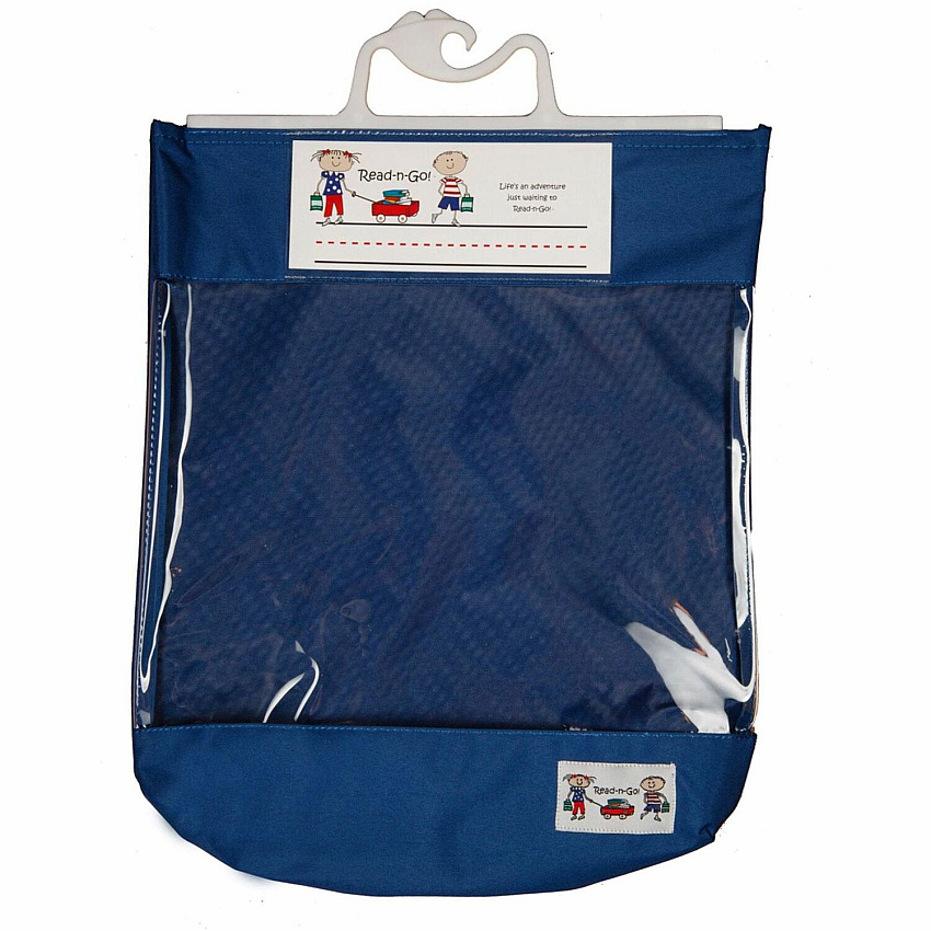 Seat Sack 10-Count Read-n-Go Book Baggie Bundle 10.50" Width x 2" Depth - Original Blue - Poly Cotton - Classroom, School - 1 Carton (00080BUNDLE)