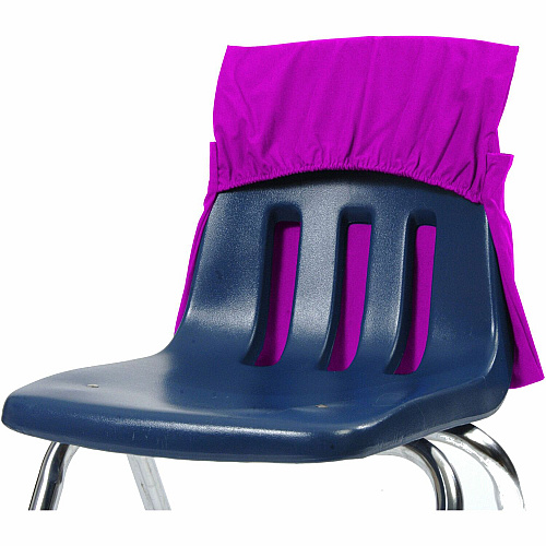 Seat Sack 10-Count 1-Pocket Seat Sack with Elastic Back Bundle 1 Pocket(s) - 17" Width x 2" Depth - Chair - Durable, Desk Space, Laminated, Elastic, Washable, Expandable - Purple - Poly Cotton - 1 Carton (50101BUNDLE)