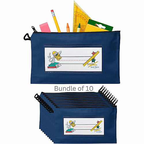 Seat Sack 10-Count Pencil Pouch with Zipper Bundle 1 Carton (00040BUNDLE)