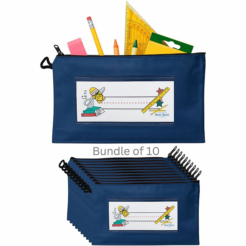 Seat Sack 10-Count Pencil Pouch with Zipper Bundle 1 Carton (00040BUNDLE)