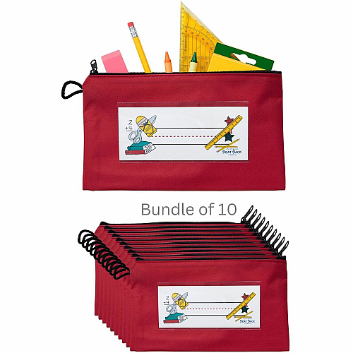 Seat Sack 10-Count Pencil Pouch with Zipper Bundle 1 Carton (10040BUNDLE)