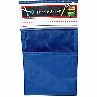Seat Sack Hand-e-Sack Storage Pouches Desk - Hook & Loop Closure, Interlockable, Storage Space, Tear Resistant, Adhesive - Blue - 1 Carton (00050BUNDLE)