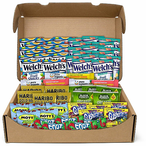 Snack Box Pros Fruit Snacks Variety Box Individually Wrapped, Dairy-free - Assorted - 58 / Carton (70000112)