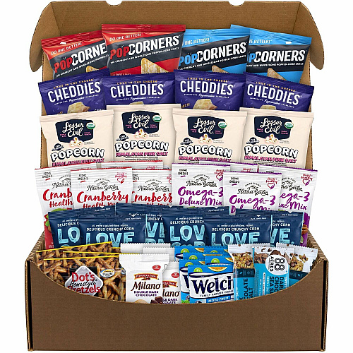 Snack Box Pros Salty & Sweet Snack Box Cholesterol-free - Assorted - 43 / Carton (70000167)