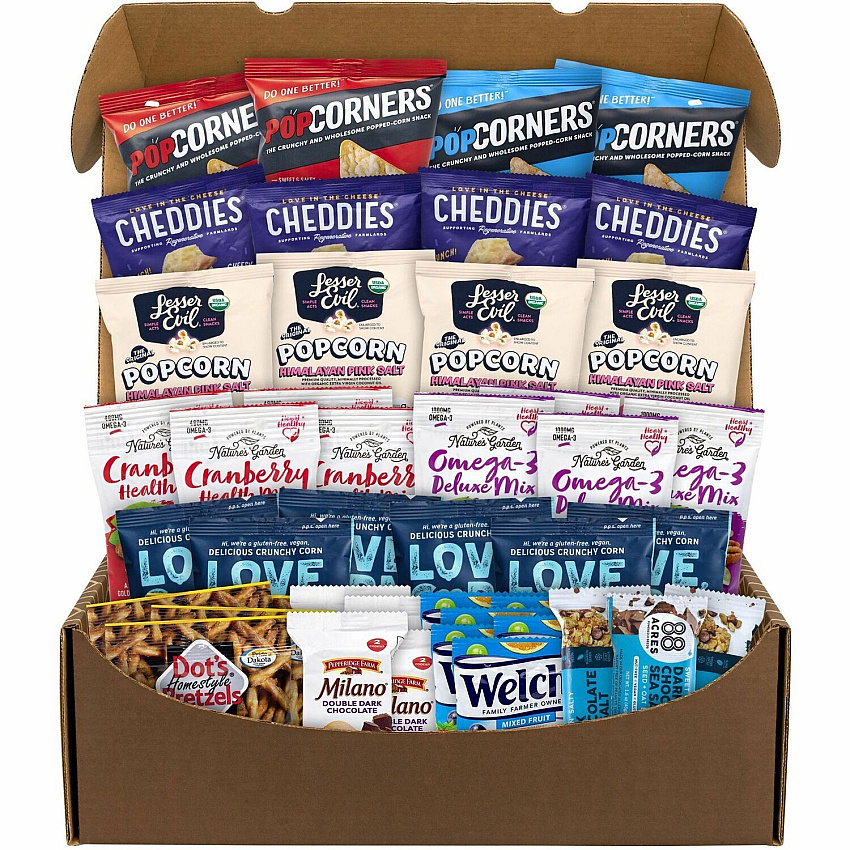 Snack Box Pros Salty & Sweet Snack Box Cholesterol-free - Assorted - 43 / Carton (70000167)